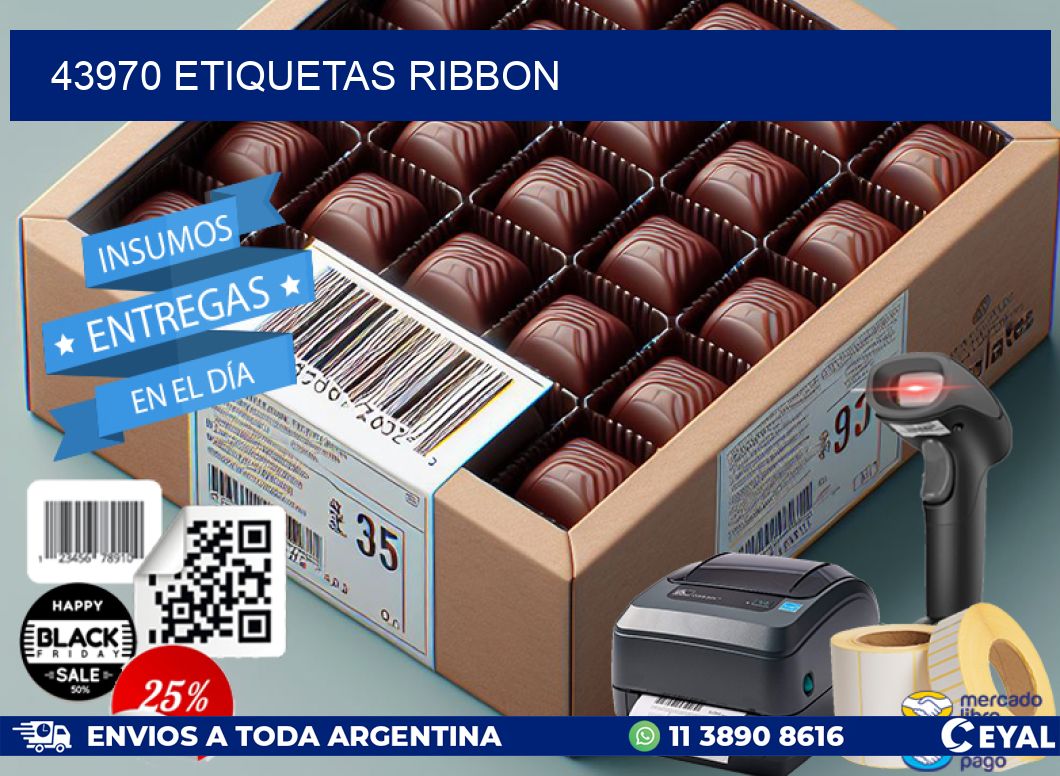 43970 ETIQUETAS RIBBON