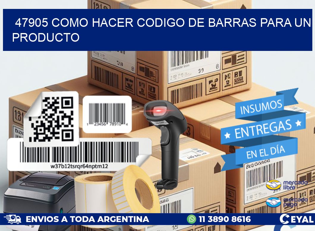 47905 como hacer codigo de barras para un producto