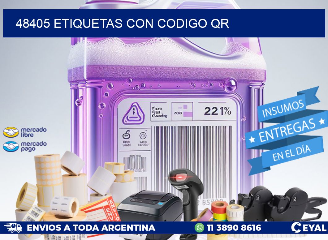 48405 ETIQUETAS CON CODIGO QR