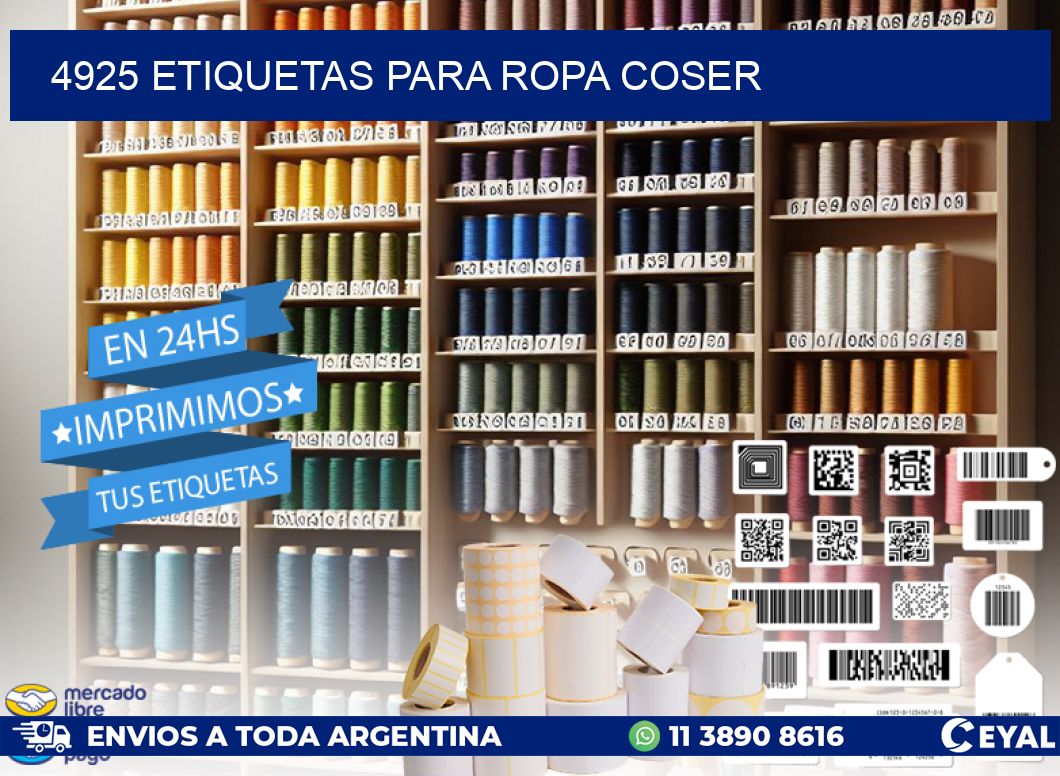 4925 ETIQUETAS PARA ROPA COSER