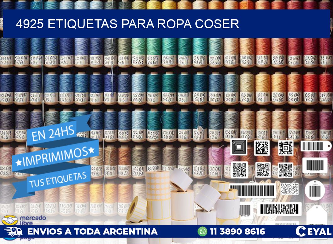 4925 ETIQUETAS PARA ROPA COSER