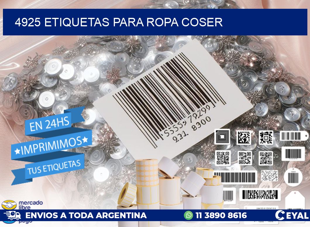 4925 ETIQUETAS PARA ROPA COSER