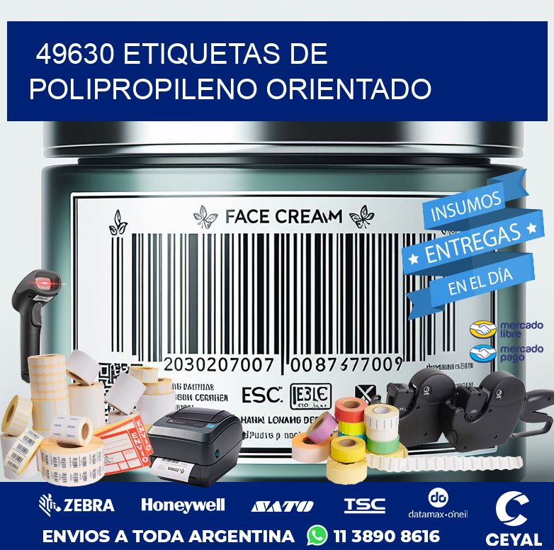 49630 ETIQUETAS DE POLIPROPILENO ORIENTADO