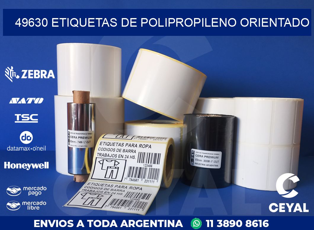 49630 ETIQUETAS DE POLIPROPILENO ORIENTADO