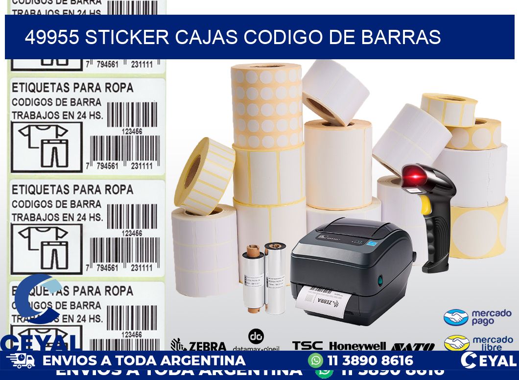 49955 STICKER CAJAS CODIGO DE BARRAS