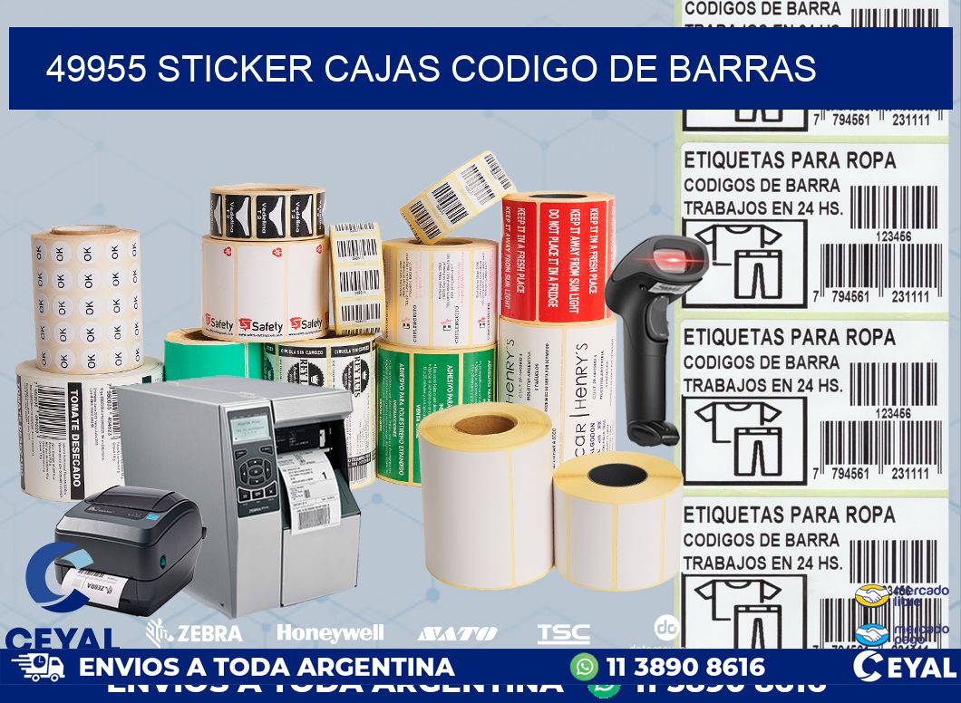 49955 STICKER CAJAS CODIGO DE BARRAS