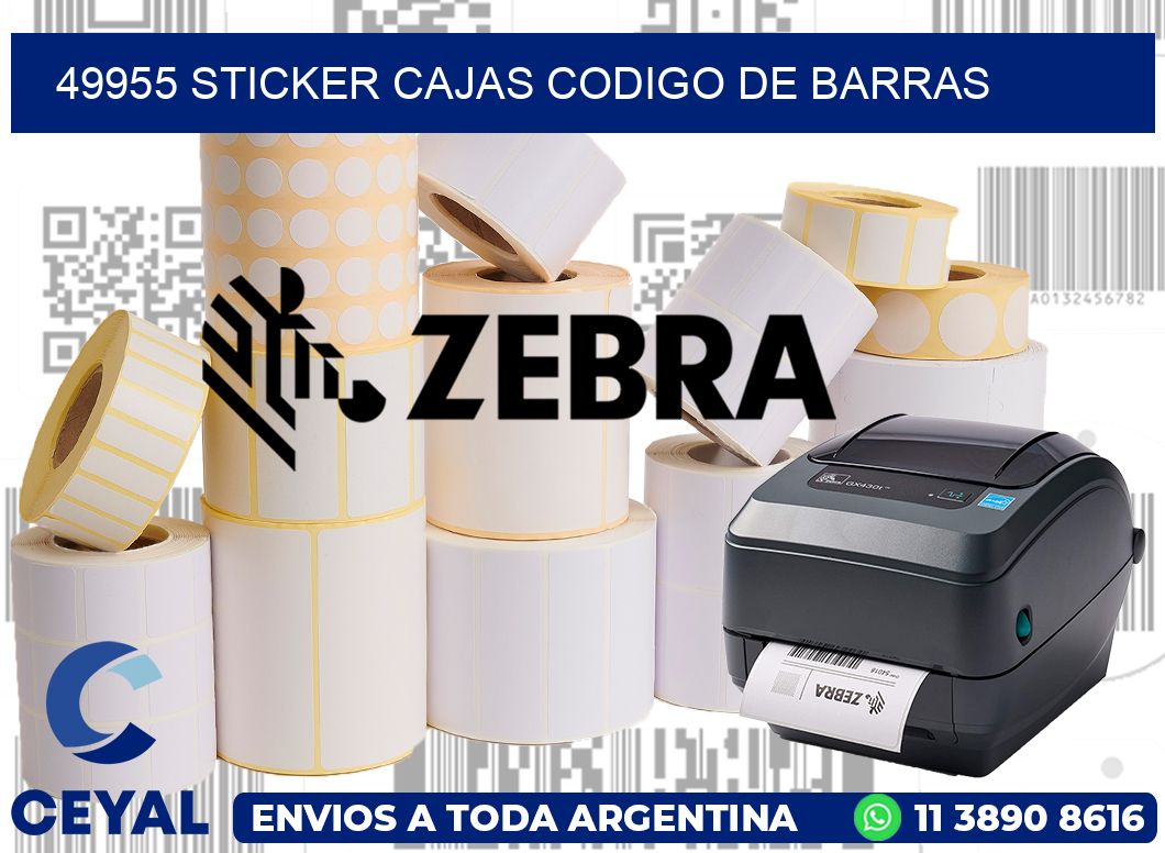 49955 STICKER CAJAS CODIGO DE BARRAS