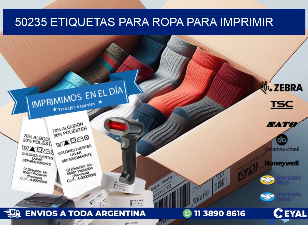 50235 ETIQUETAS PARA ROPA PARA IMPRIMIR