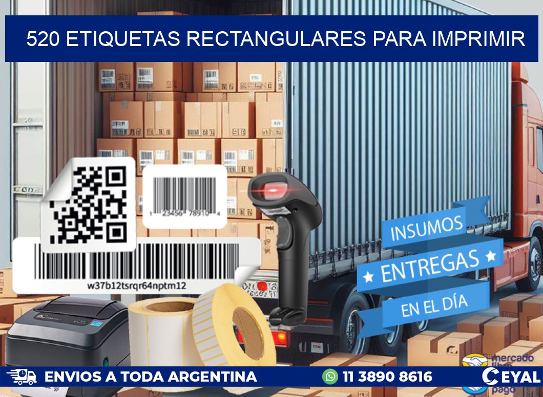 520 etiquetas rectangulares para imprimir