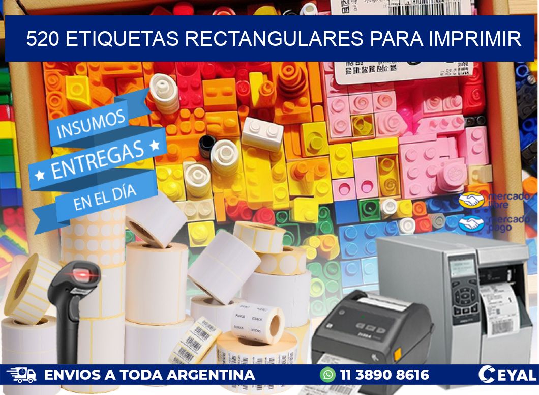 520 etiquetas rectangulares para imprimir