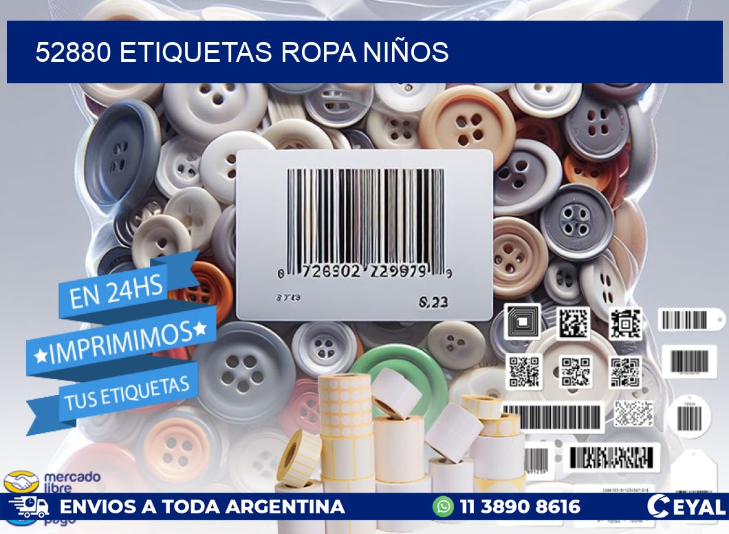 52880 ETIQUETAS ROPA NIÑOS