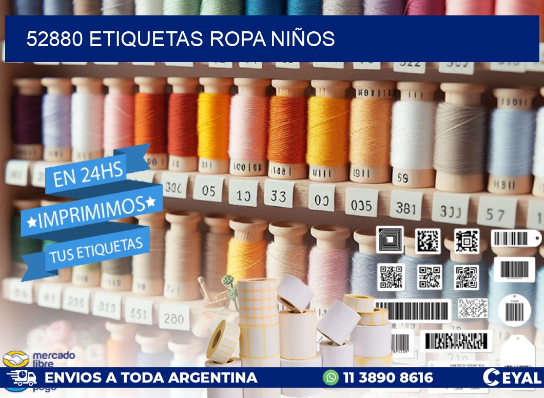 52880 ETIQUETAS ROPA NIÑOS