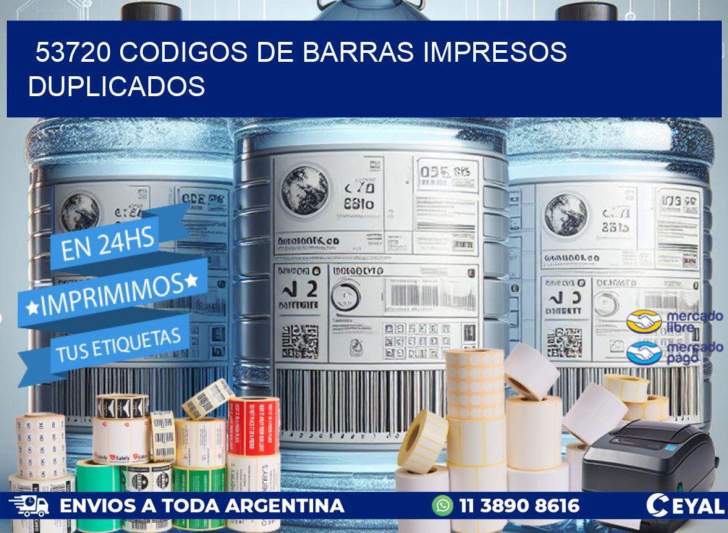 53720 codigos de barras impresos duplicados