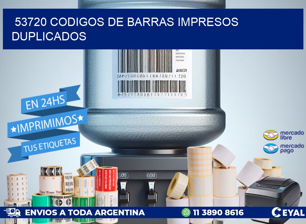 53720 codigos de barras impresos duplicados