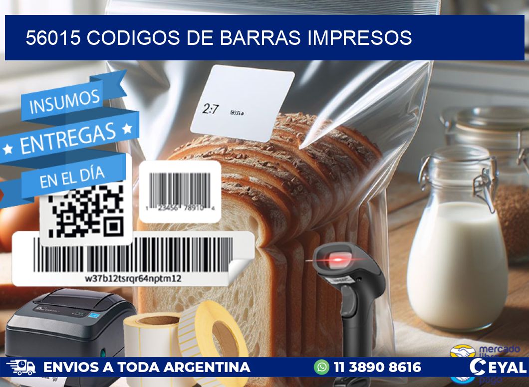 56015 codigos de barras impresos