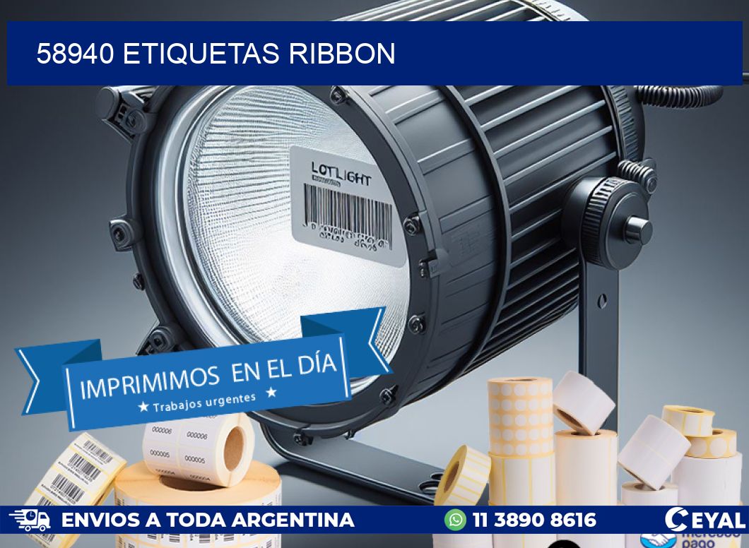 58940 ETIQUETAS RIBBON