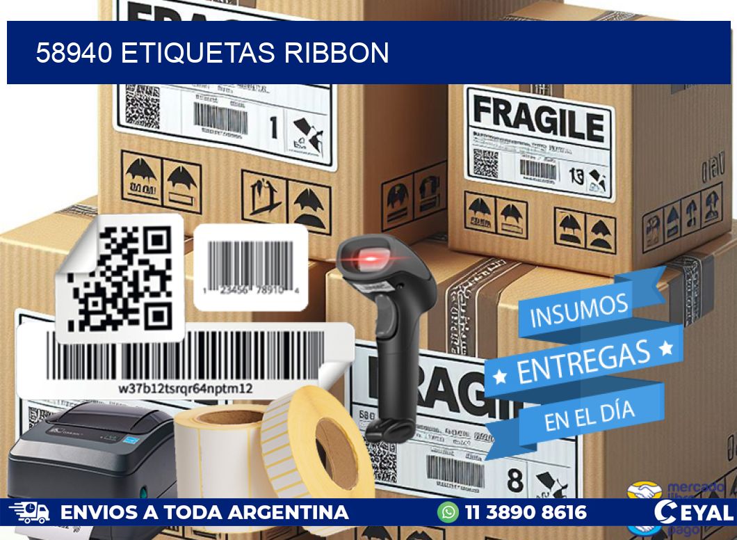 58940 ETIQUETAS RIBBON