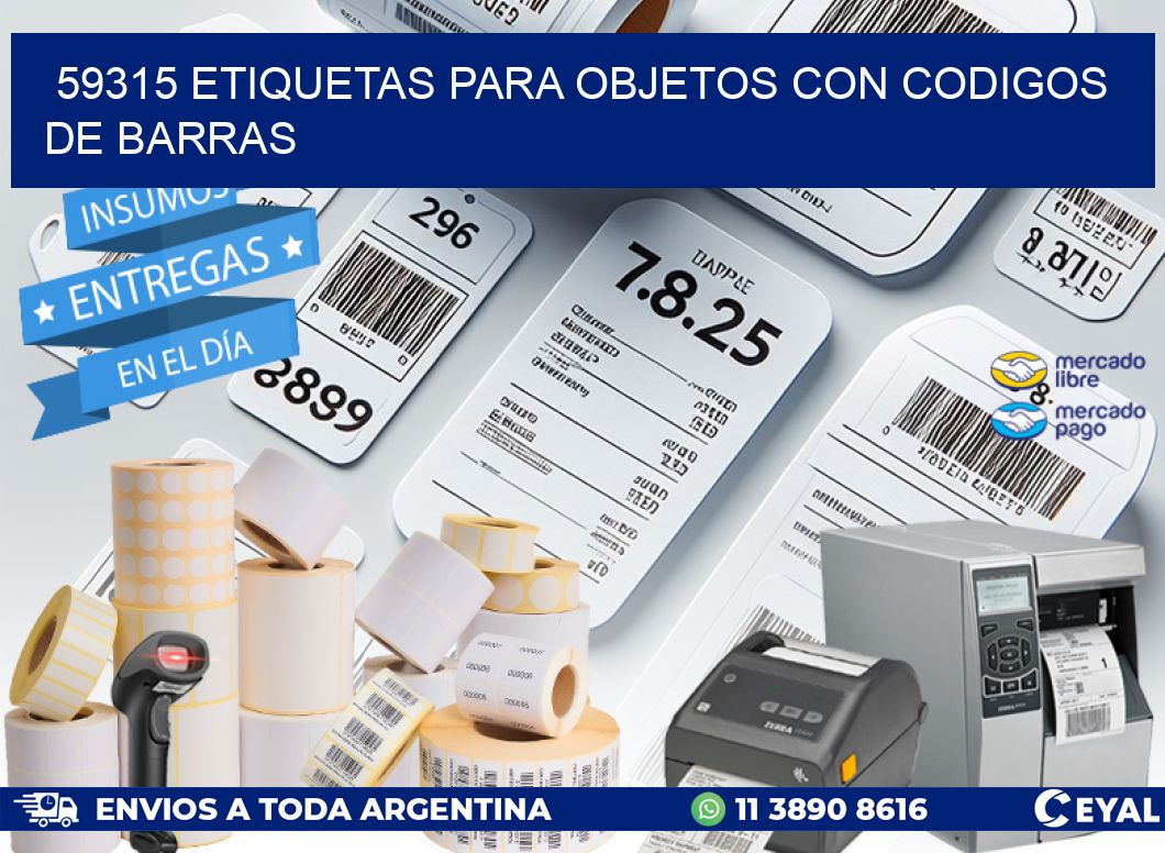 59315 ETIQUETAS PARA OBJETOS CON CODIGOS DE BARRAS