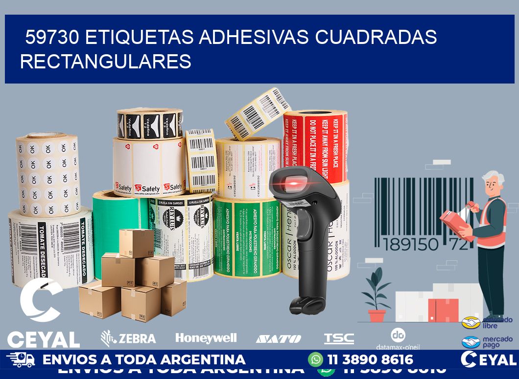 59730 ETIQUETAS ADHESIVAS CUADRADAS RECTANGULARES