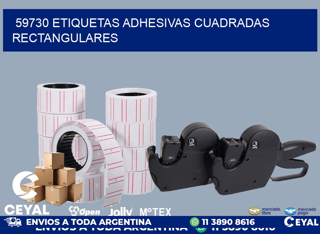 59730 ETIQUETAS ADHESIVAS CUADRADAS RECTANGULARES