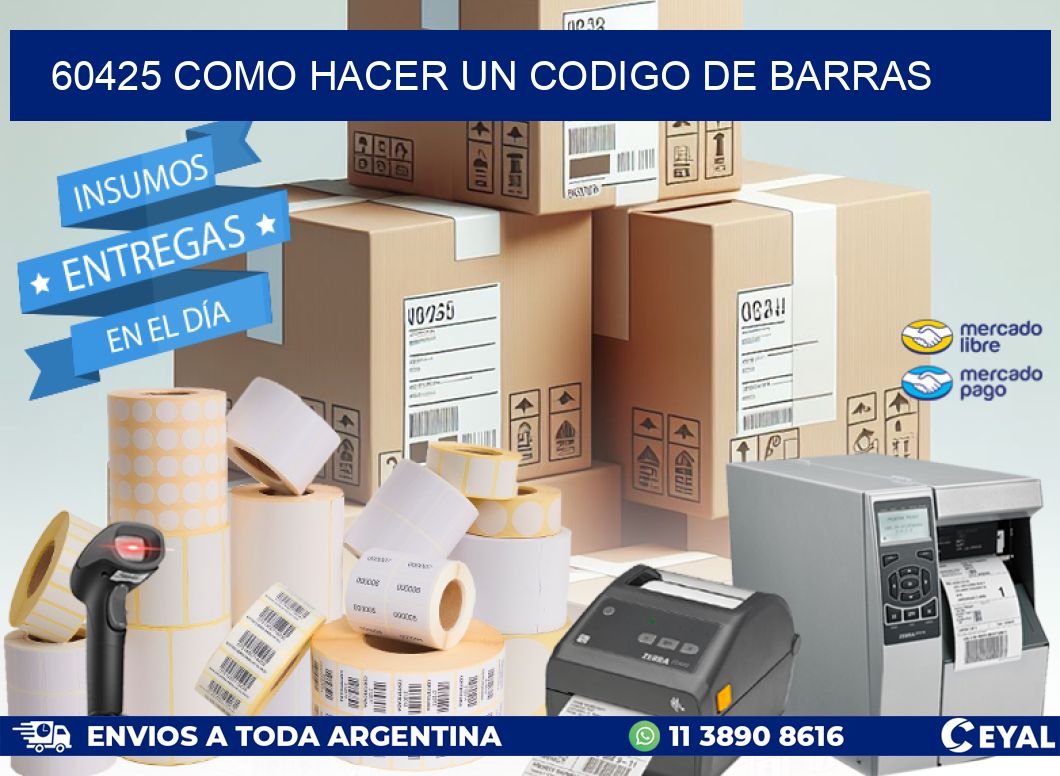 60425 como hacer un codigo de barras