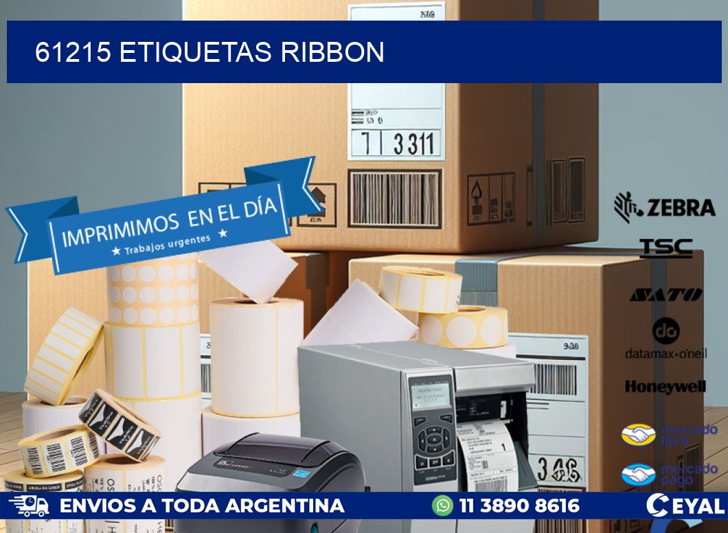 61215 ETIQUETAS RIBBON