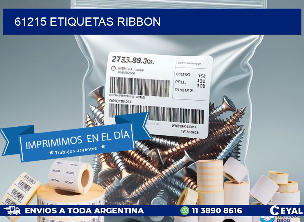 61215 ETIQUETAS RIBBON