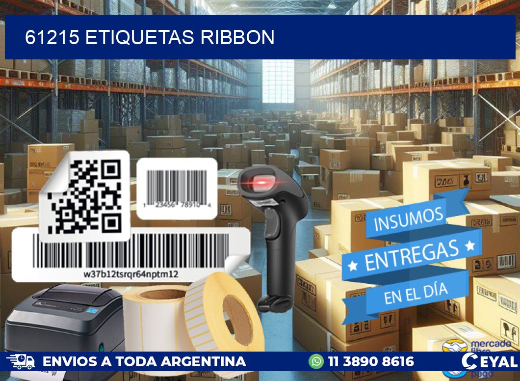 61215 ETIQUETAS RIBBON