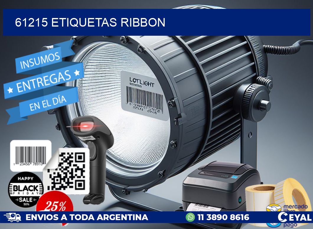 61215 ETIQUETAS RIBBON