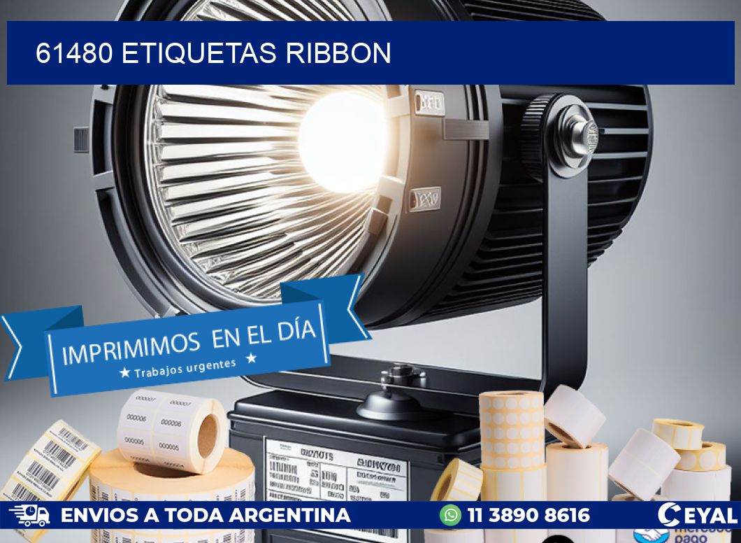 61480 ETIQUETAS RIBBON