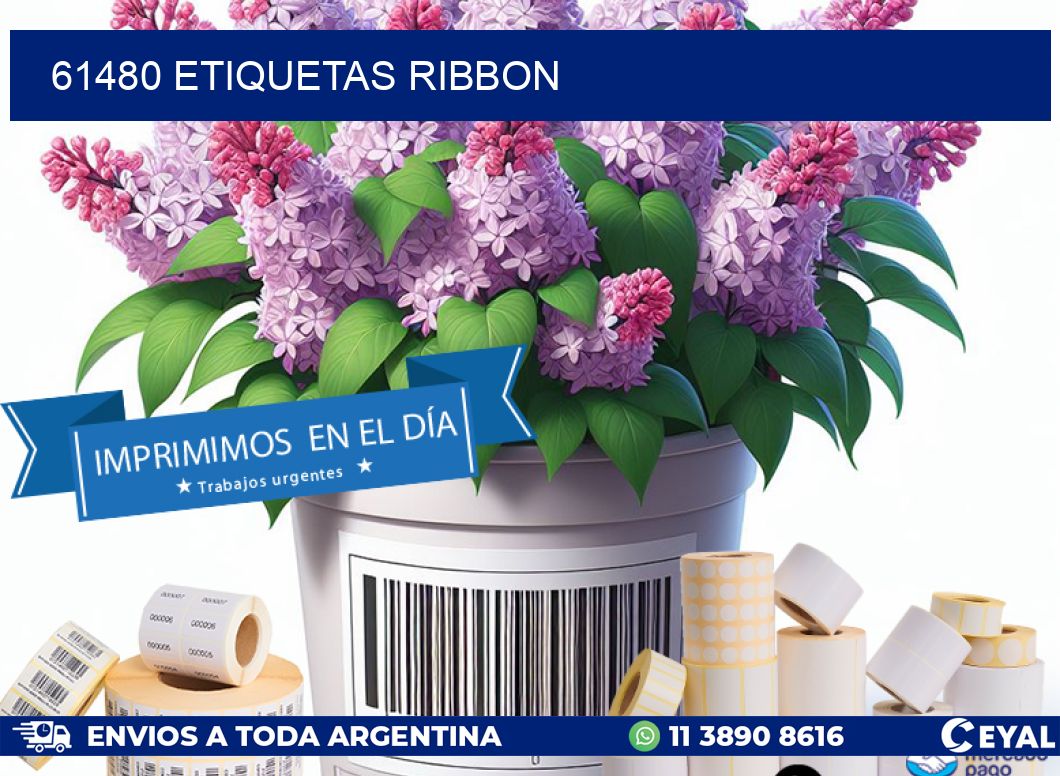 61480 ETIQUETAS RIBBON