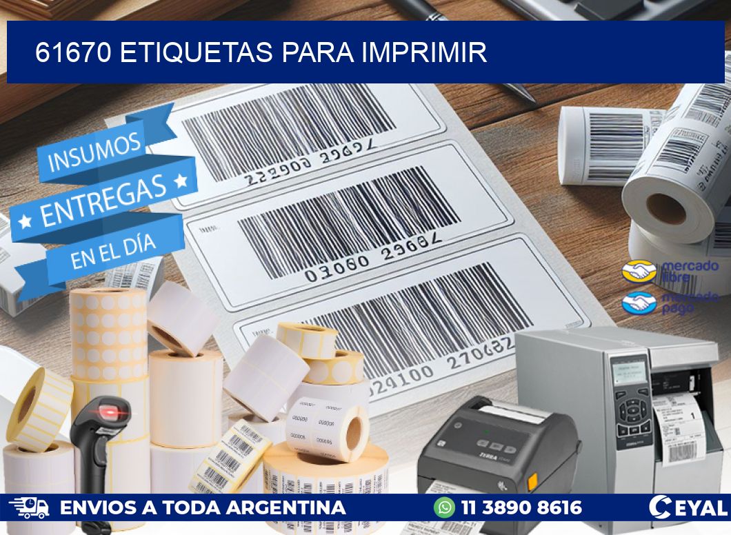 61670 ETIQUETAS PARA IMPRIMIR