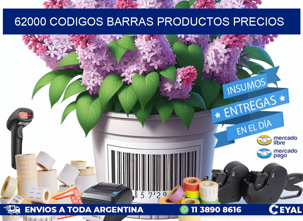 62000 CODIGOS BARRAS PRODUCTOS PRECIOS