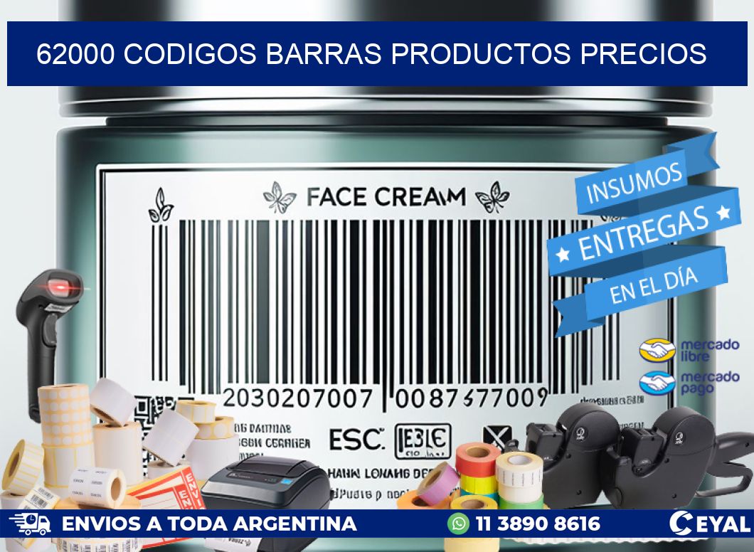 62000 CODIGOS BARRAS PRODUCTOS PRECIOS