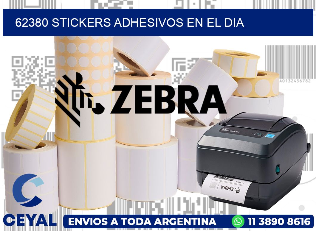 62380 stickers adhesivos en el dia