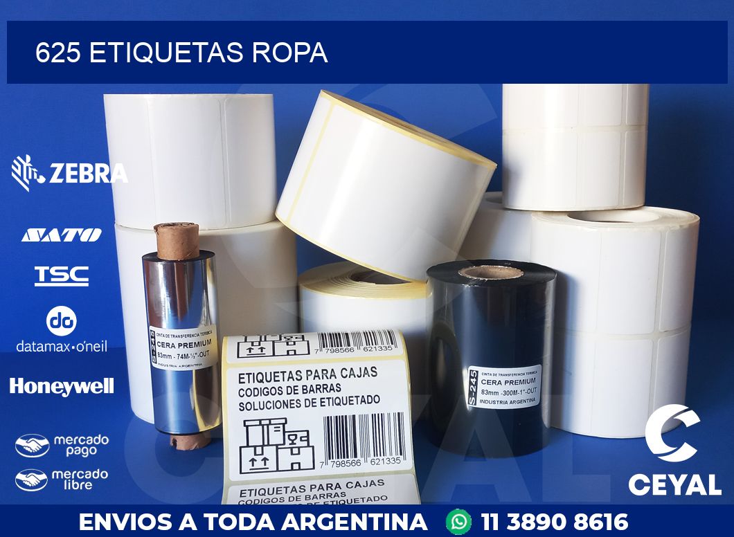 625 ETIQUETAS ROPA