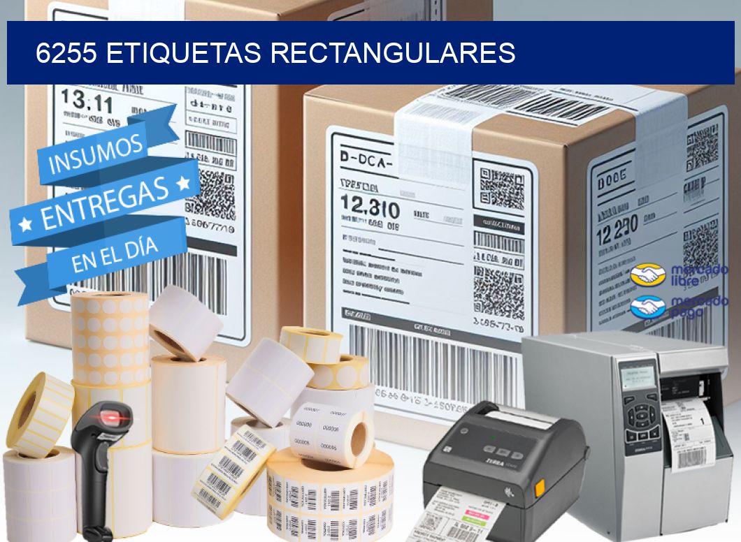 6255 etiquetas rectangulares