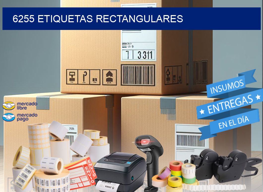 6255 etiquetas rectangulares