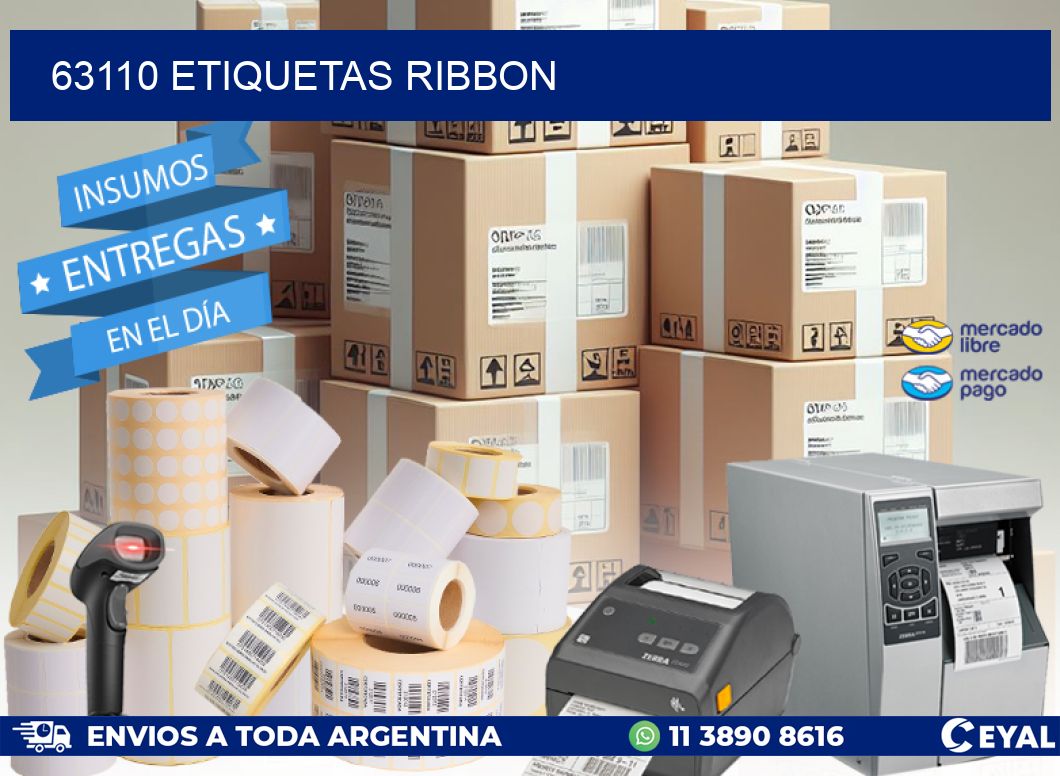 63110 ETIQUETAS RIBBON