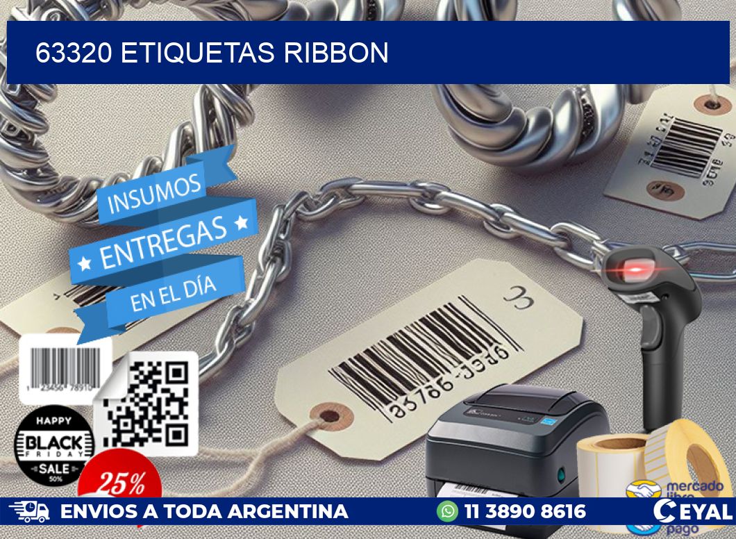 63320 ETIQUETAS RIBBON