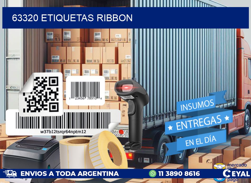 63320 ETIQUETAS RIBBON