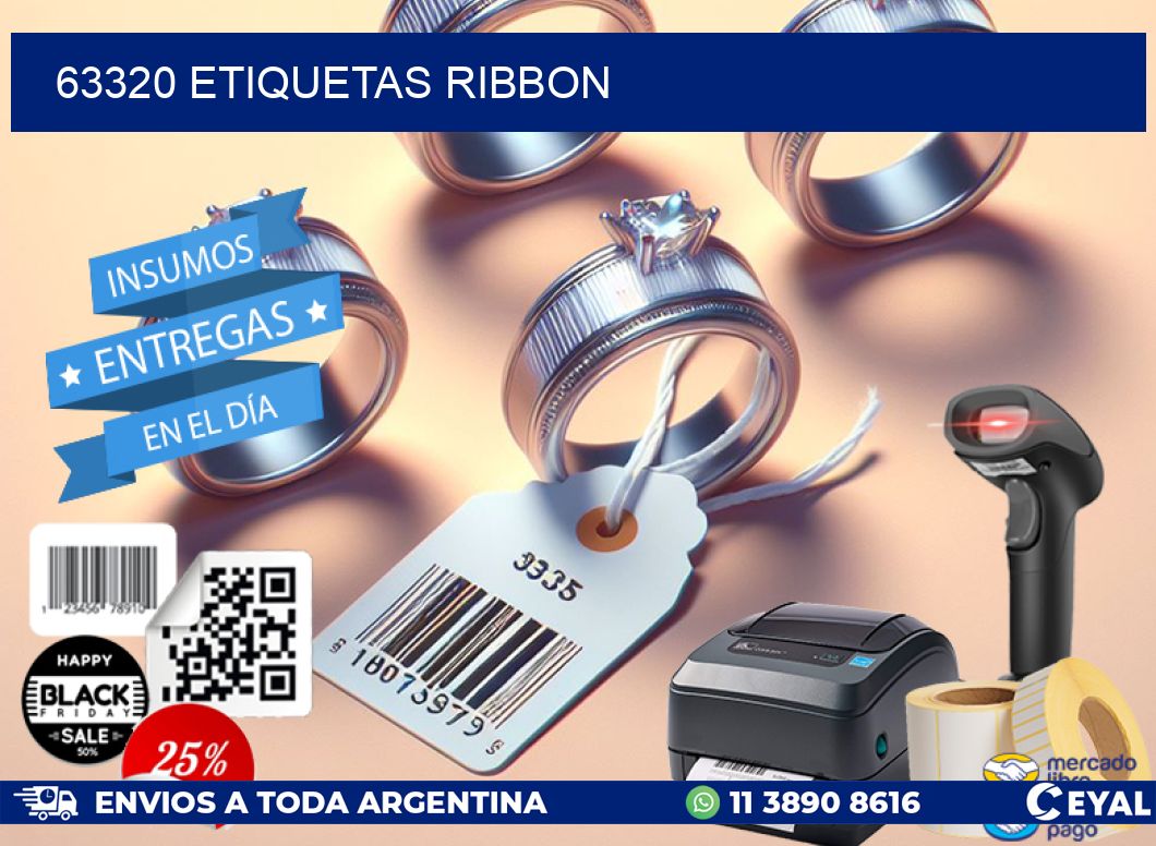 63320 ETIQUETAS RIBBON