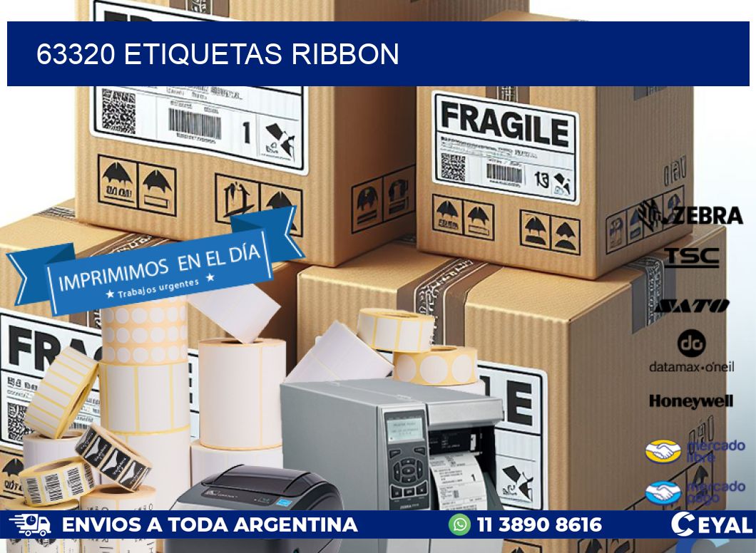 63320 ETIQUETAS RIBBON