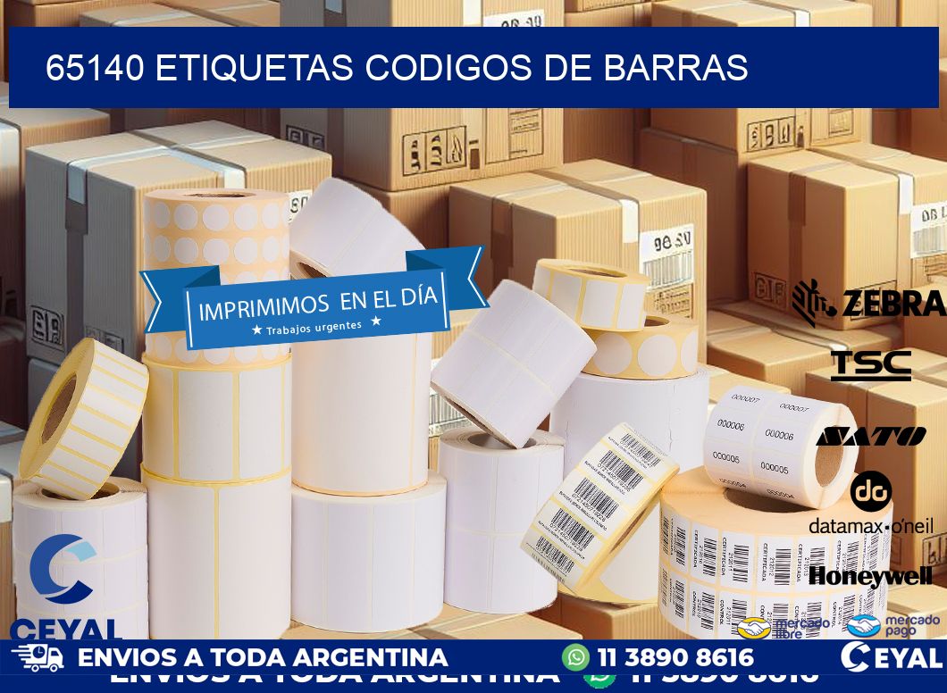 65140 etiquetas codigos de barras