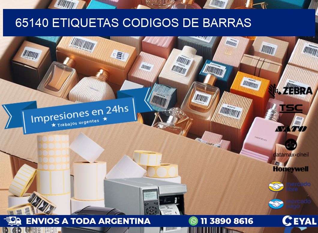 65140 etiquetas codigos de barras