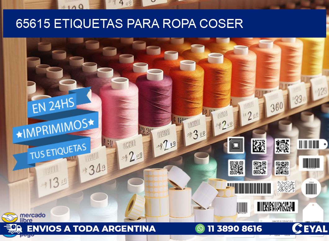 65615 ETIQUETAS PARA ROPA COSER