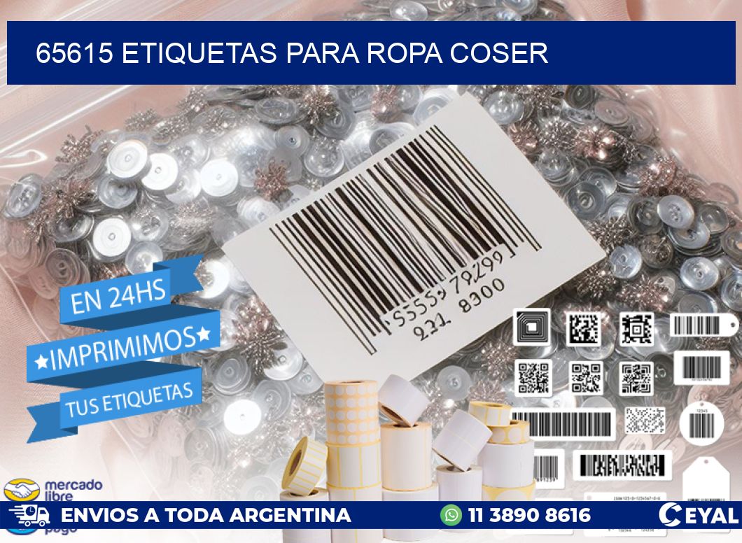 65615 ETIQUETAS PARA ROPA COSER