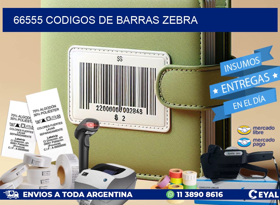 66555 codigos de barras zebra