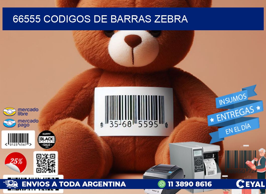 66555 codigos de barras zebra