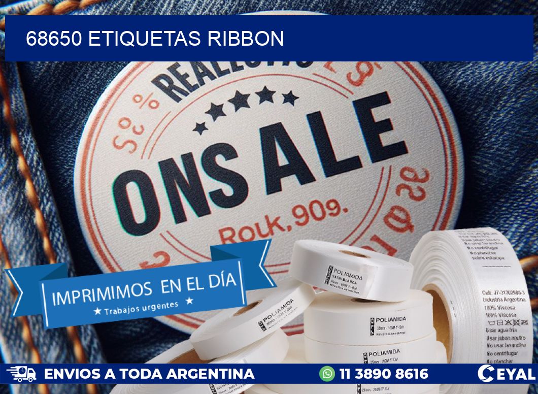 68650 ETIQUETAS RIBBON